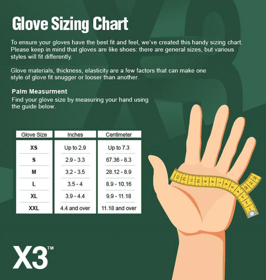 X3 Clear Disposable Vinyl Gloves, Size Large, 1000 Count, Light-Duty