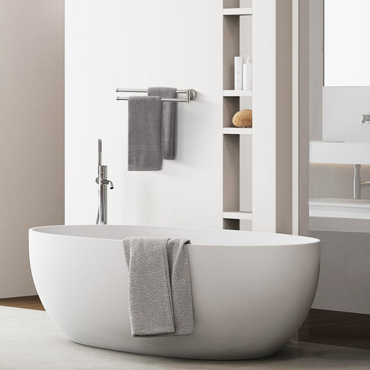 Swivel Towel Bar for Bathroom Brushed Nickel,Swing Out Double Towel Bar 2-Arm Ki