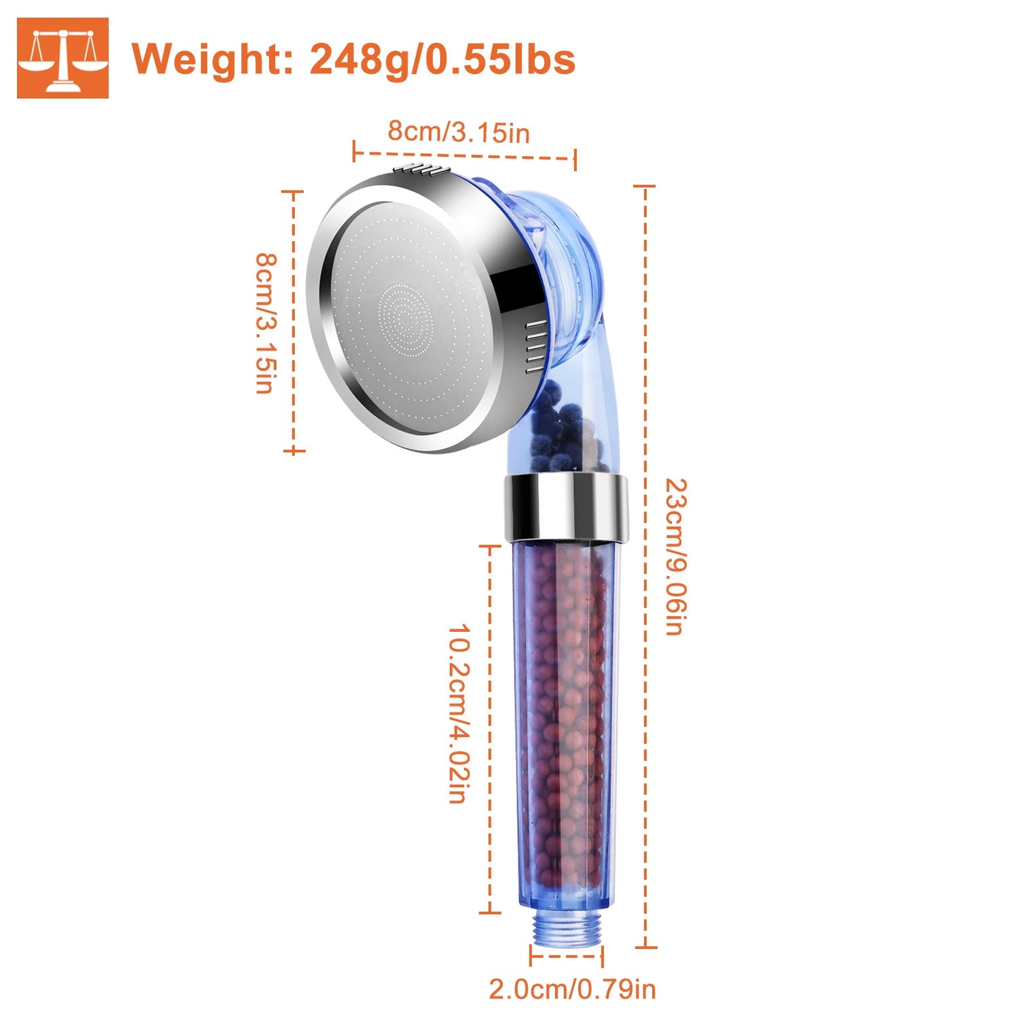 TurboFlow Ionic Shower Head