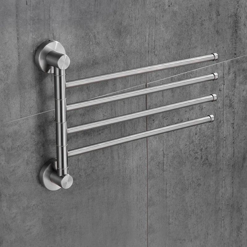Activity Towel Racks 2-4-Arm Rotating Swivel Towel Bar Antique Wall-Hung Bathroom Towel Rack Holder Stainless Steel Brushed