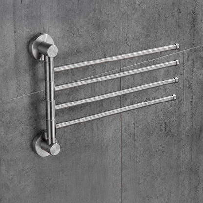 Activity Towel Racks 2-4-Arm Rotating Swivel Towel Bar Antique Wall-Hung Bathroom Towel Rack Holder Stainless Steel Brushed