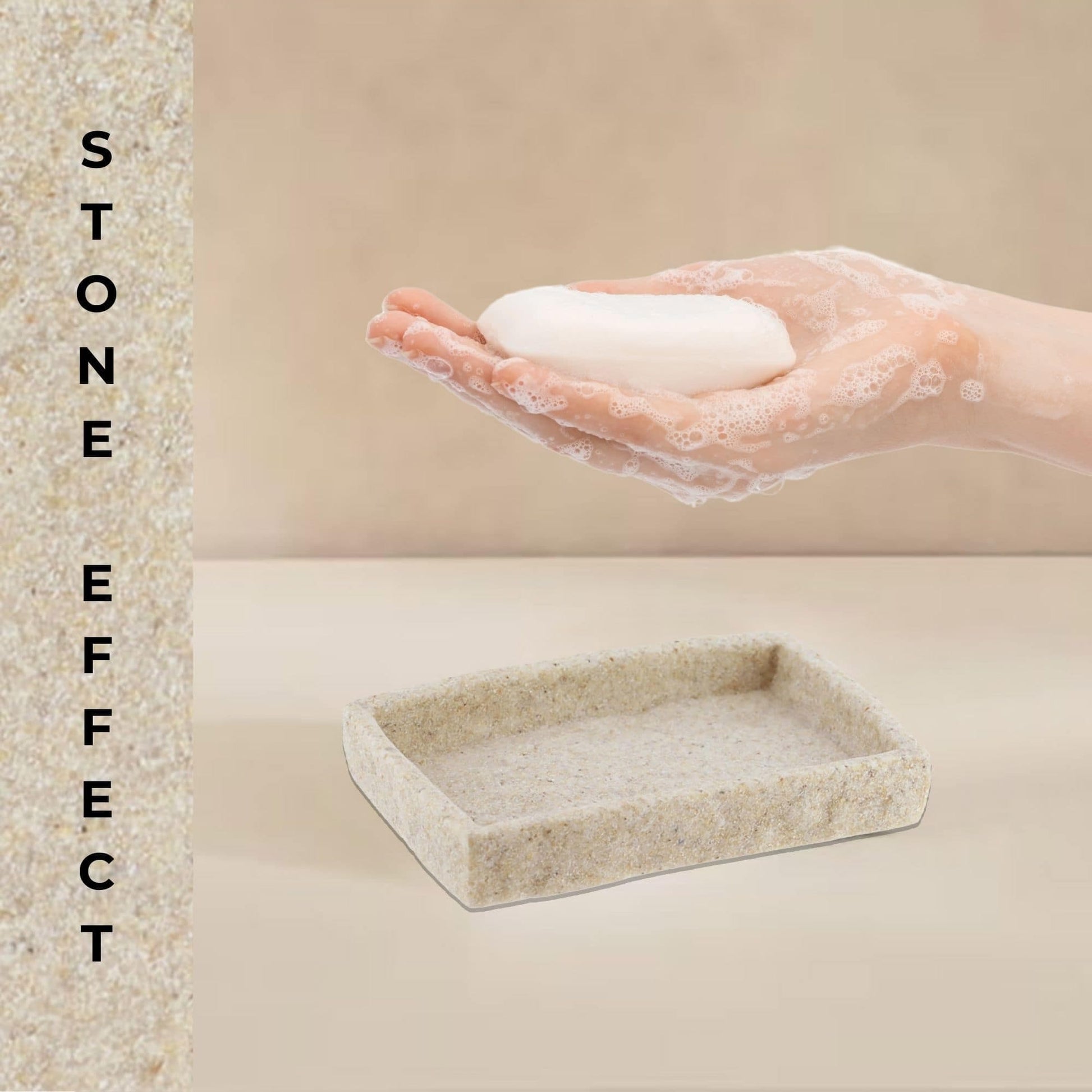 Collection Stone Effect Bath Accessory Set-4 Pieces