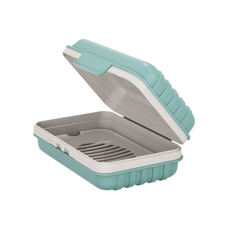 1PC Bathroom Soap Dish with Lid Home Plastic Soap Box Keeps Soap Dry Soap Dish Travel Essentials Soap Dish Soap Tray Holder