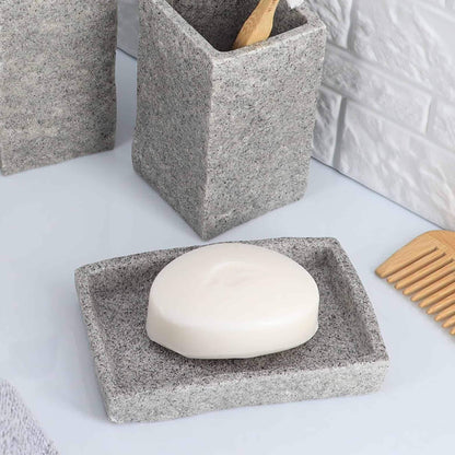Collection Stone Effect Bath Accessory Set-4 Pieces