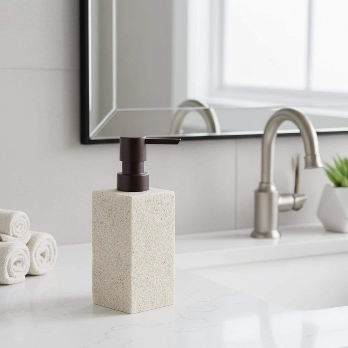 Collection Stone Effect Bath Accessory Set-4 Pieces