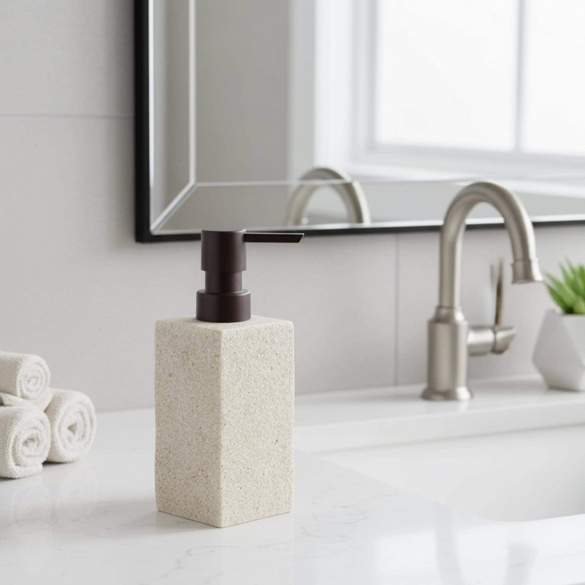 Collection Stone Effect Bath Accessory Set-4 Pieces
