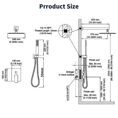 Shower System Shower Mixer Combo