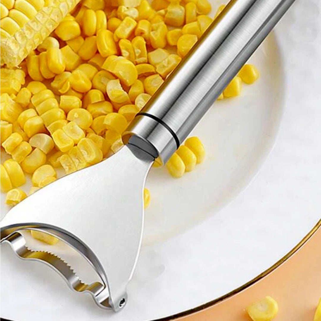 1X-2X Corn Cob Peeler Stainless Steel Thresher Stripper Remover Kitchen Cut Tool