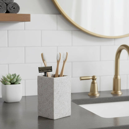 Collection Stone Effect Bath Accessory Set-4 Pieces