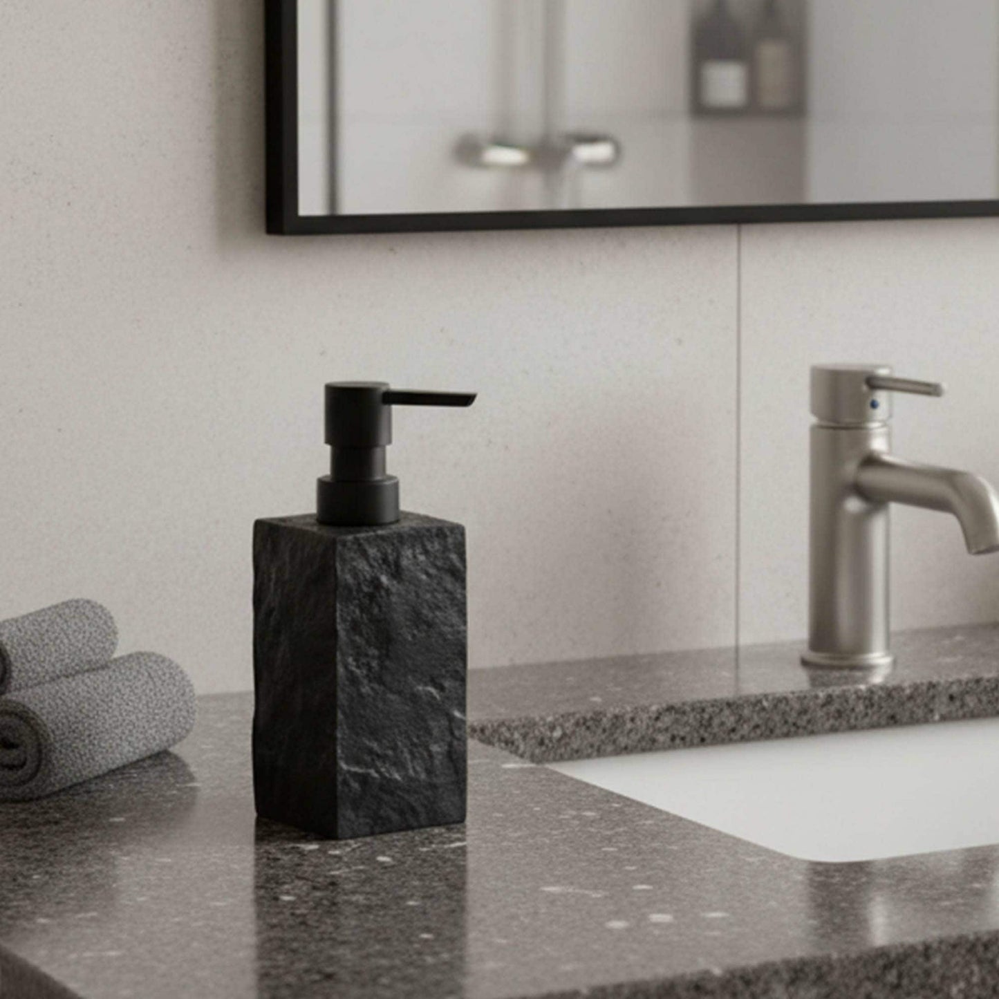 Collection Stone Effect Bath Accessory Set-4 Pieces