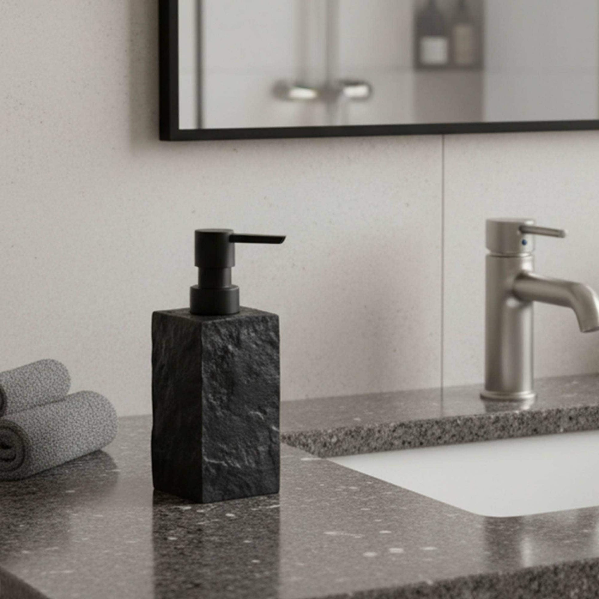 Collection Stone Effect Bath Accessory Set-4 Pieces