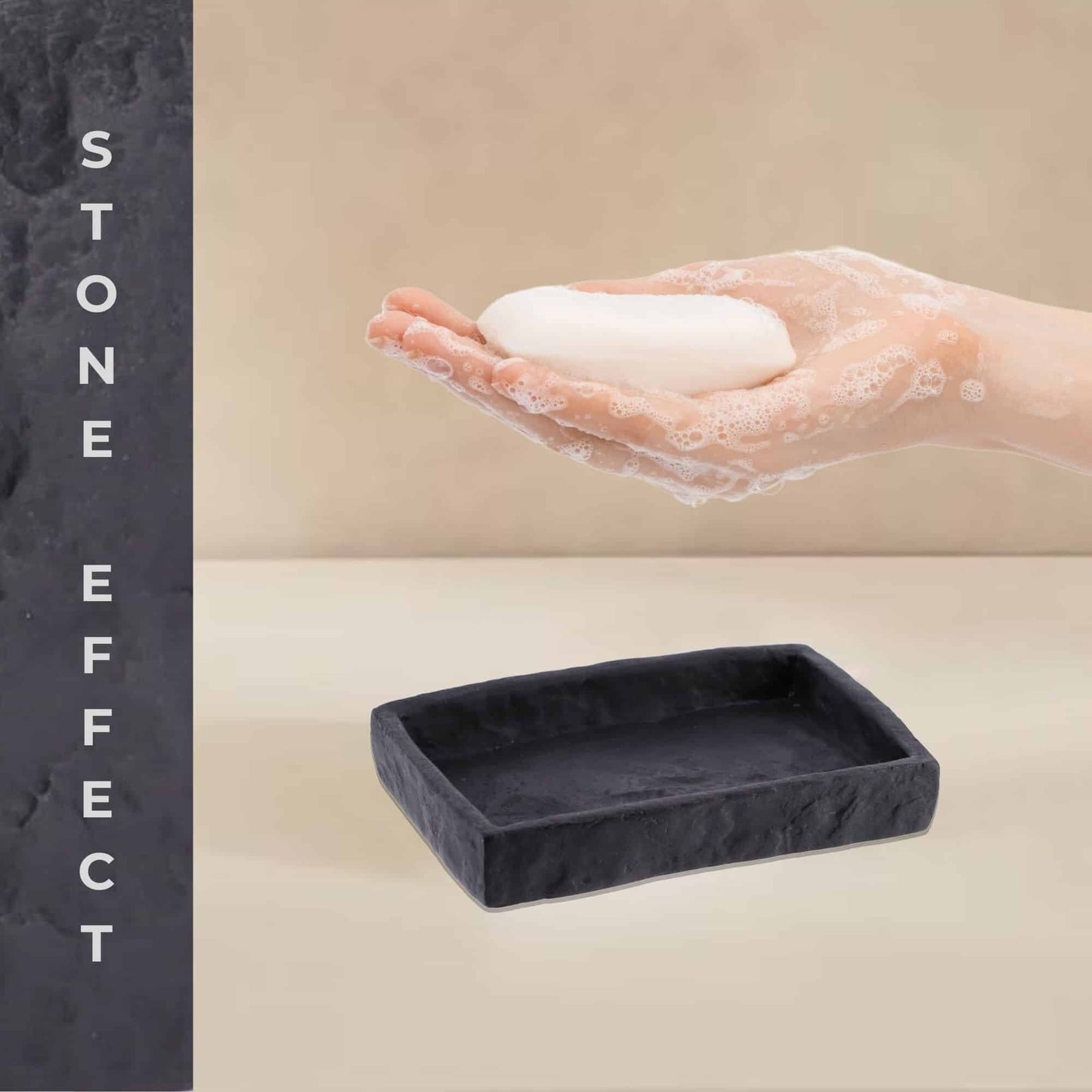 Collection Stone Effect Bath Accessory Set-4 Pieces