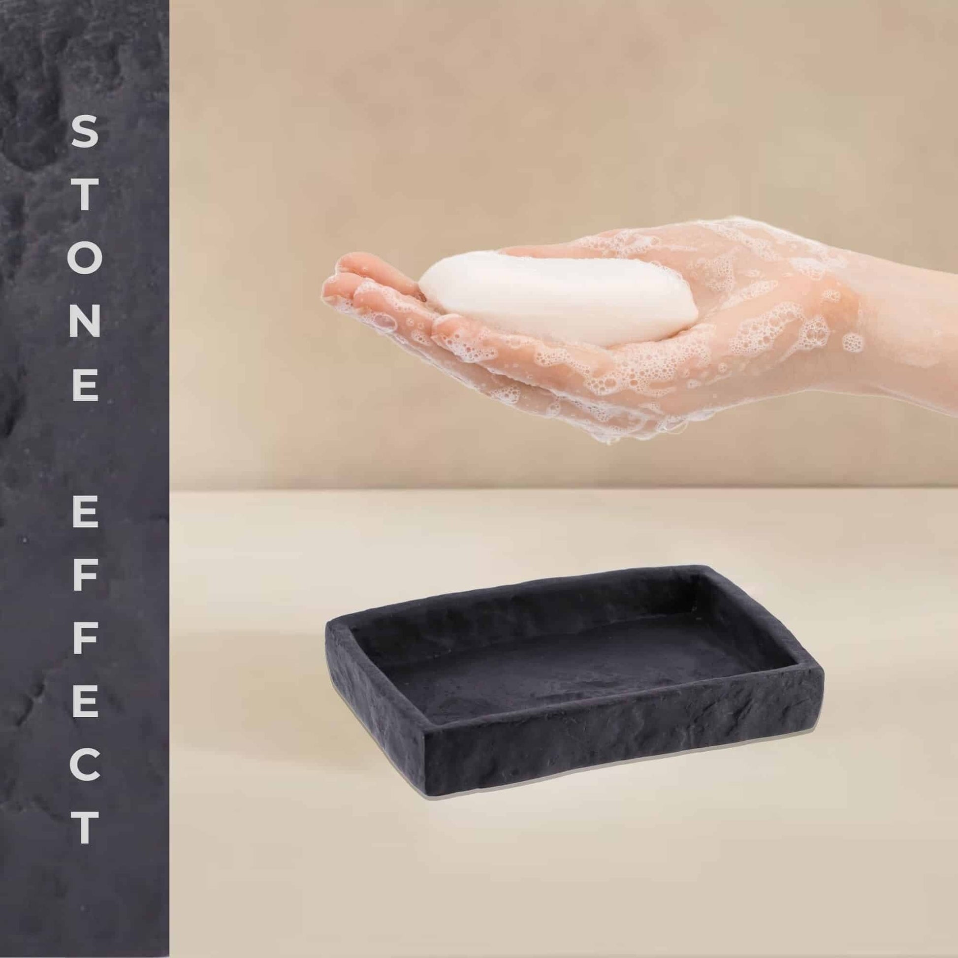 Collection Stone Effect Bath Accessory Set-4 Pieces