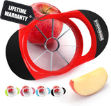 3.5 Inch Apple Slicer - Professional Apple Cutter - Stainless Steel Apple Corer - Super Sharp Apple Slicer and Corer - Apple Tool with 8 Sharp Blades(Red)