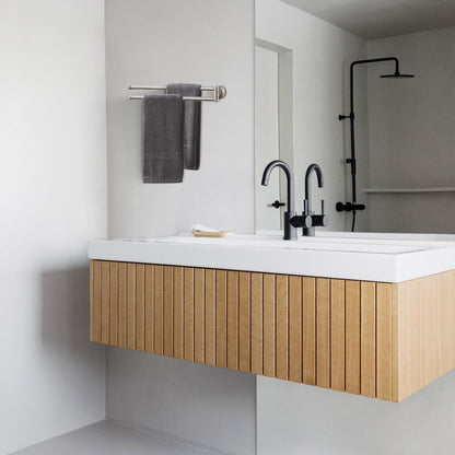 Swivel Towel Bar for Bathroom Brushed Nickel,Swing Out Double Towel Bar 2-Arm Ki