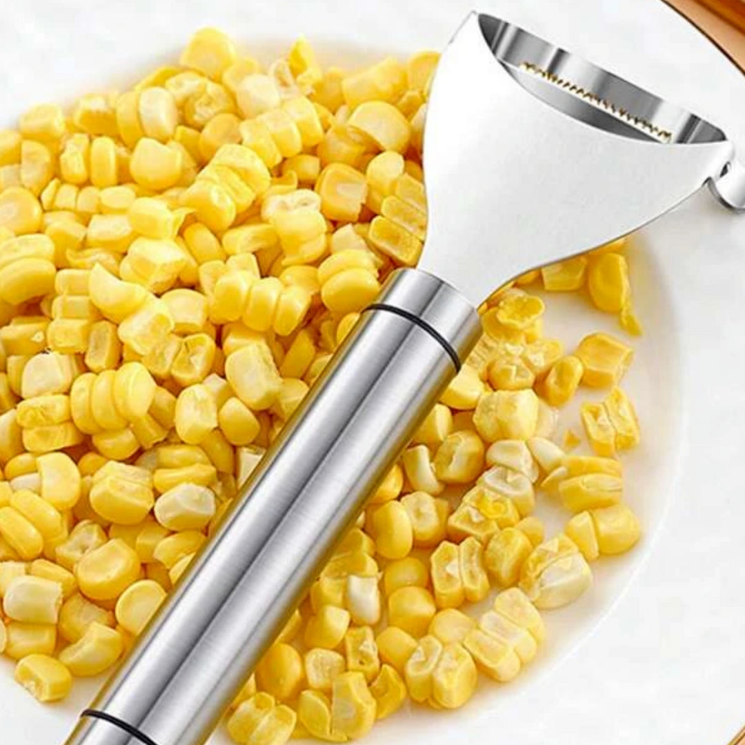 1X-2X Corn Cob Peeler Stainless Steel Thresher Stripper Remover Kitchen Cut Tool