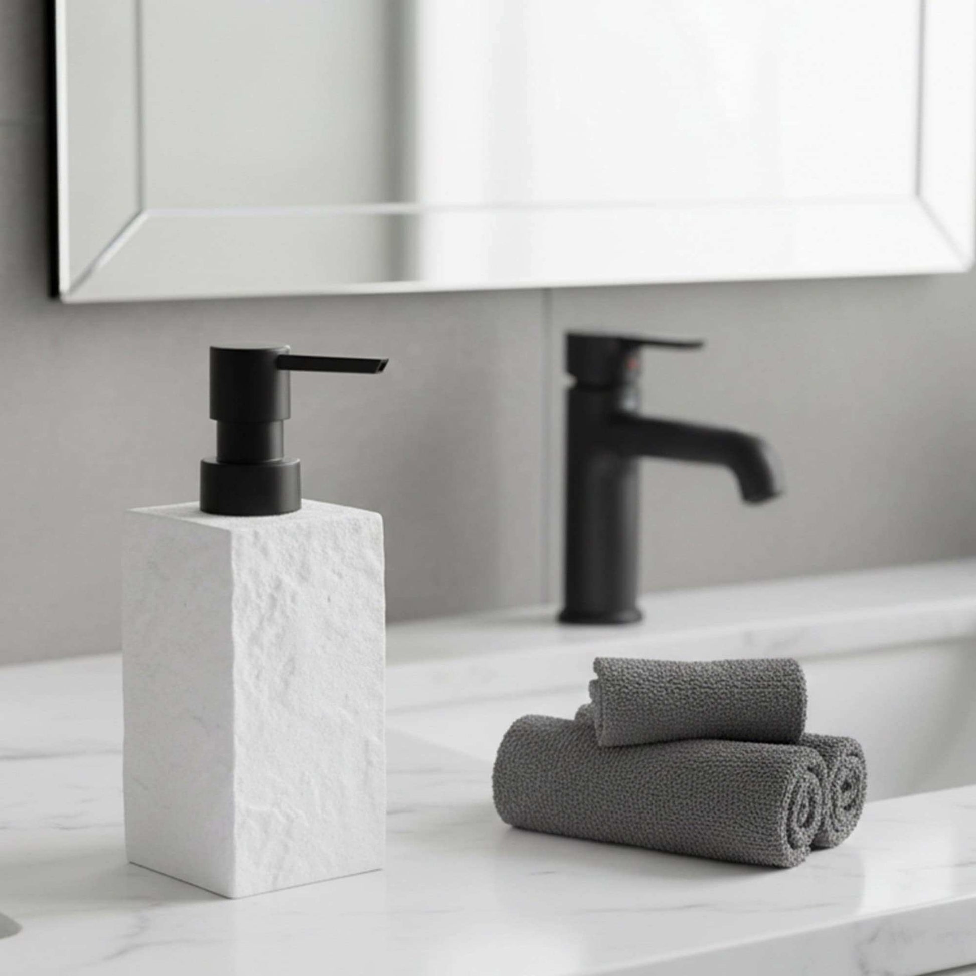 Collection Stone Effect Bath Accessory Set-4 Pieces