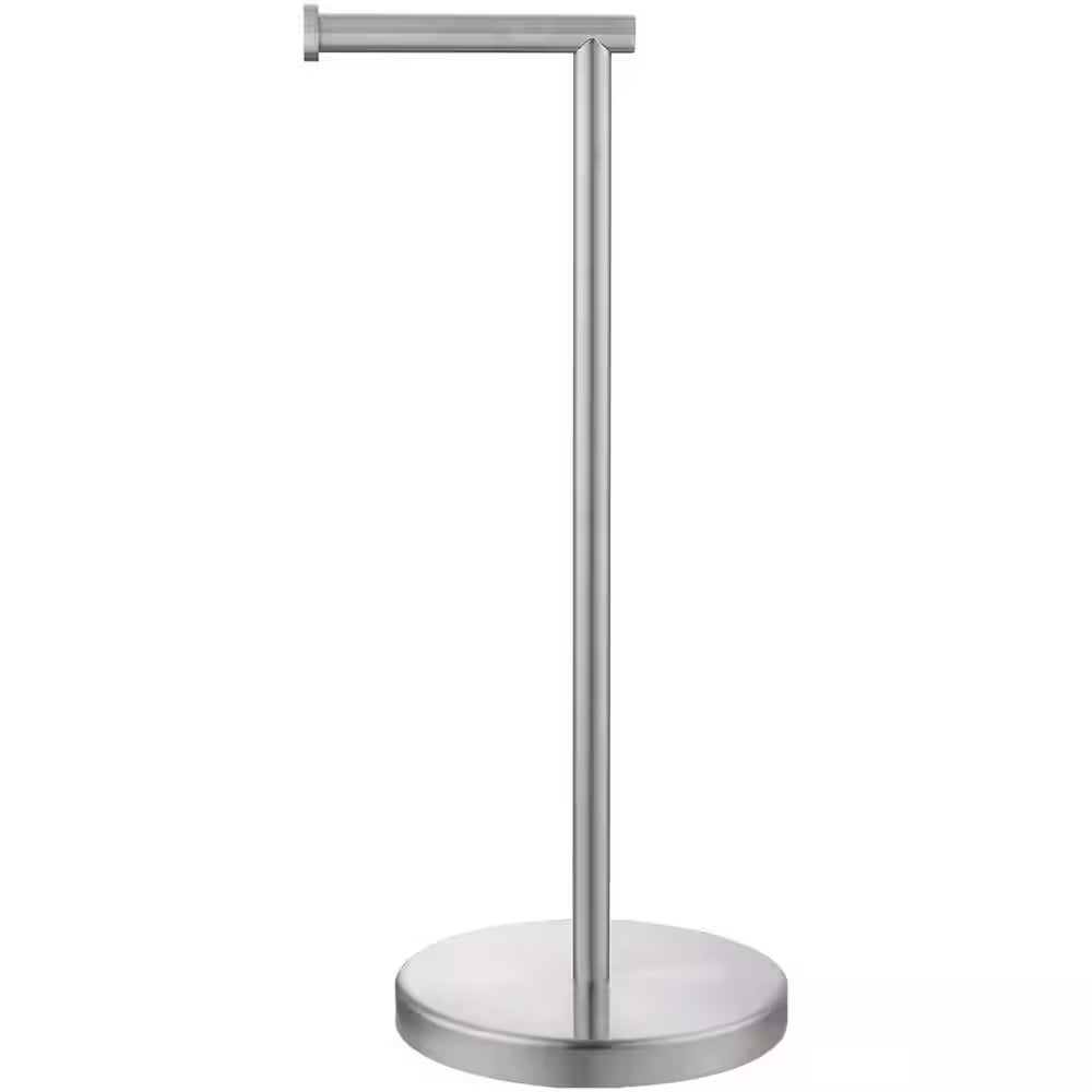 Freestanding Toilet Paper Holder in Brushed Finish