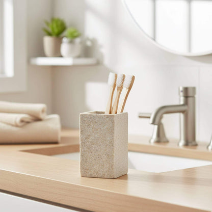 Collection Stone Effect Bath Accessory Set-4 Pieces