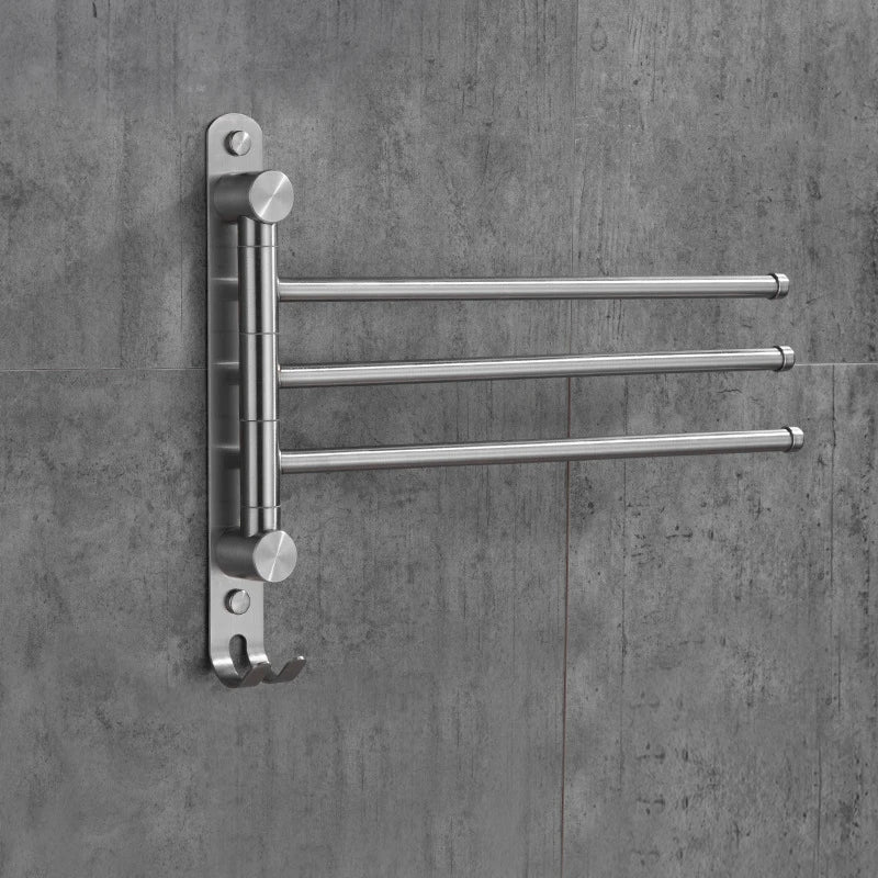 Activity Towel Racks 2-4-Arm Rotating Swivel Towel Bar Antique Wall-Hung Bathroom Towel Rack Holder Stainless Steel Brushed