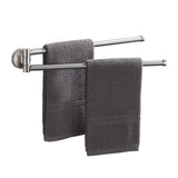 Swivel Towel Bar for Bathroom Brushed Nickel,Swing Out Double Towel Bar 2-Arm Ki