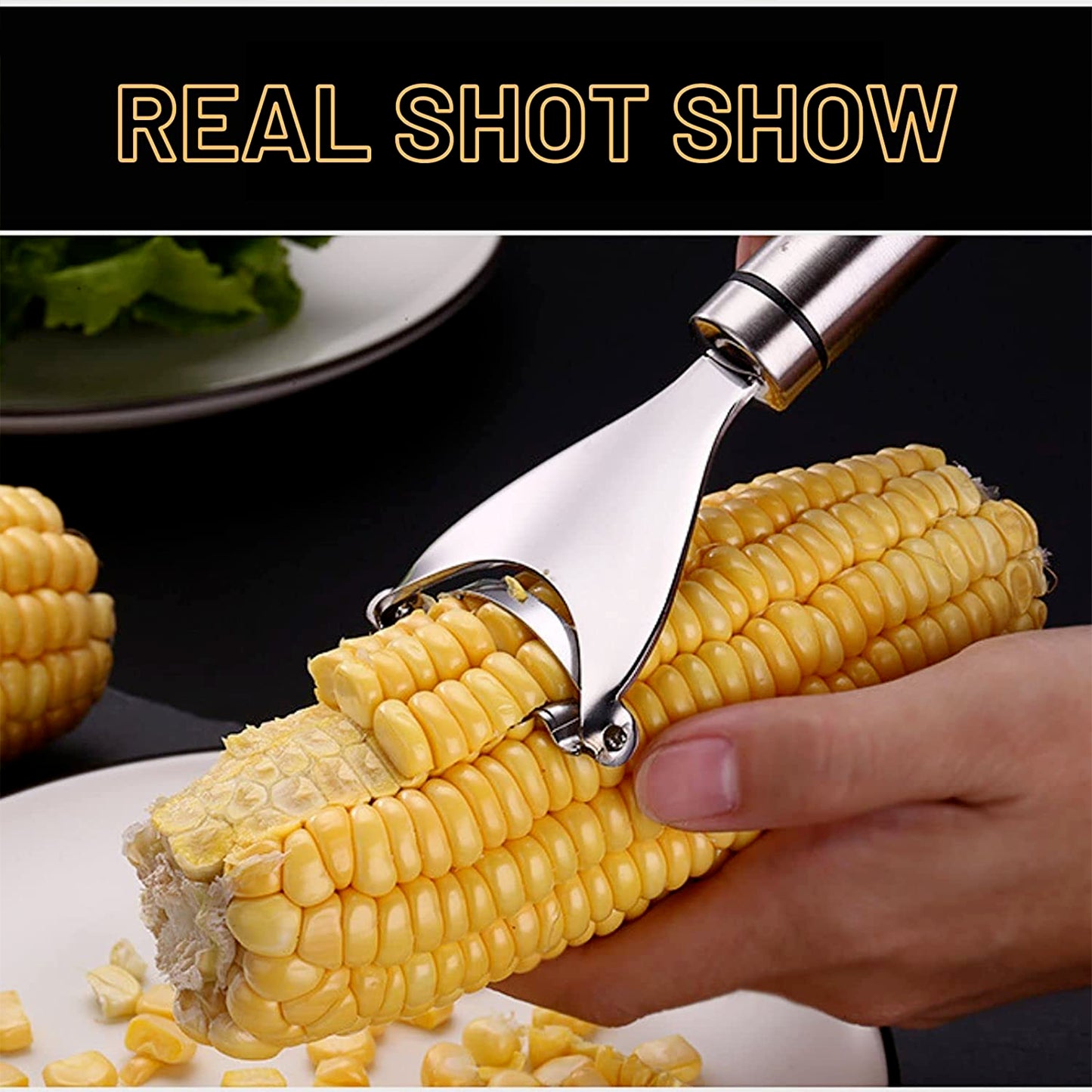 1X-2X Corn Cob Peeler Stainless Steel Thresher Stripper Remover Kitchen Cut Tool