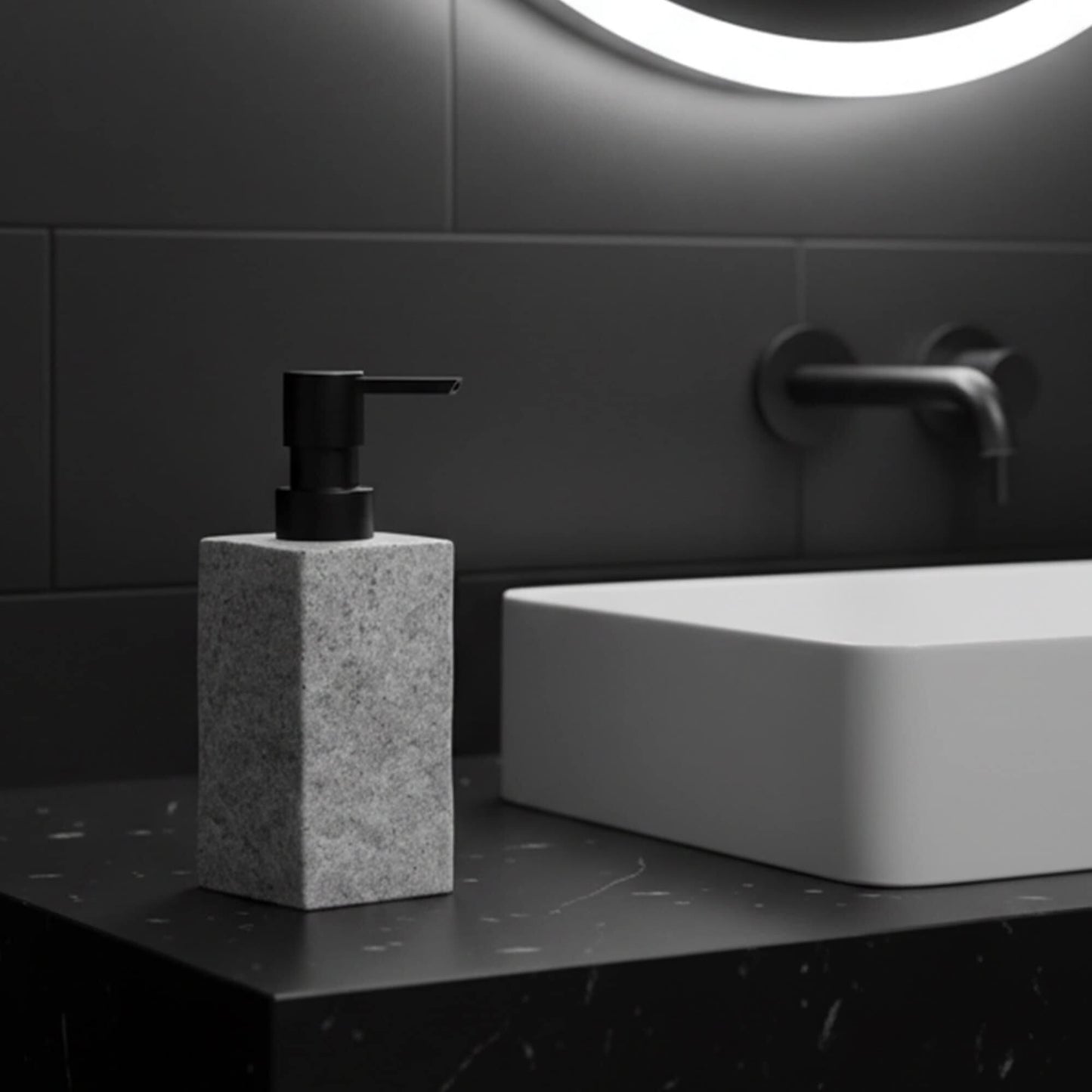 Collection Stone Effect Bath Accessory Set-4 Pieces