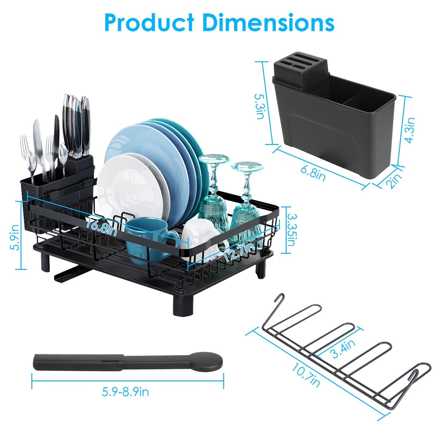 AquaDrain Dish Organizer