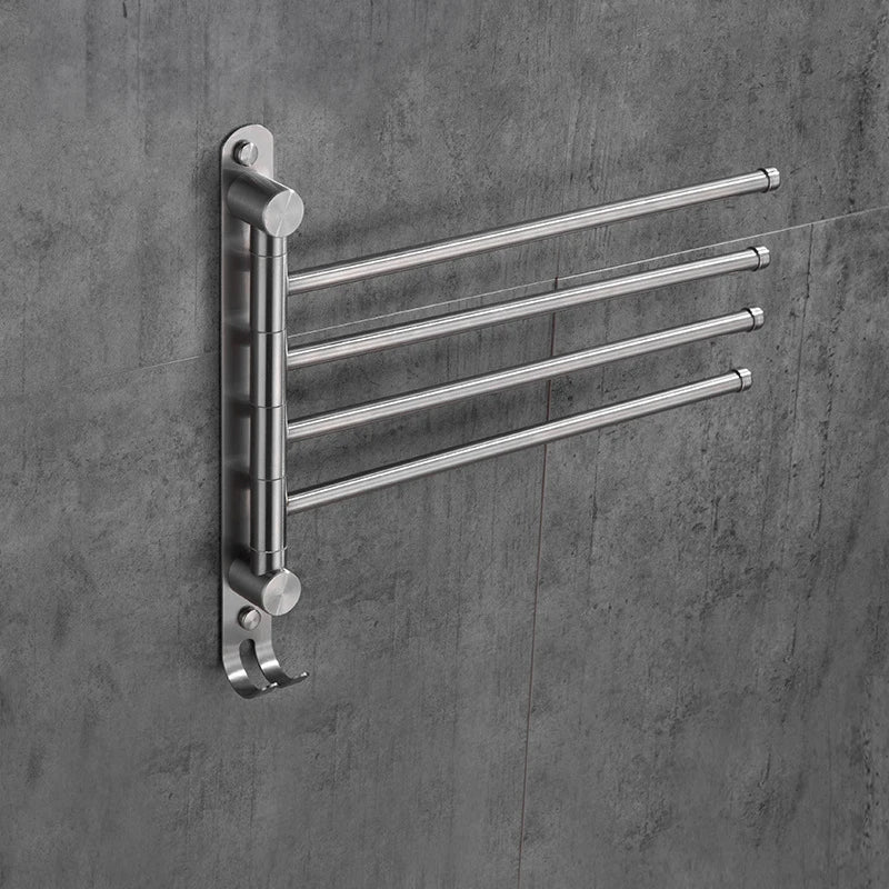 Activity Towel Racks 2-4-Arm Rotating Swivel Towel Bar Antique Wall-Hung Bathroom Towel Rack Holder Stainless Steel Brushed