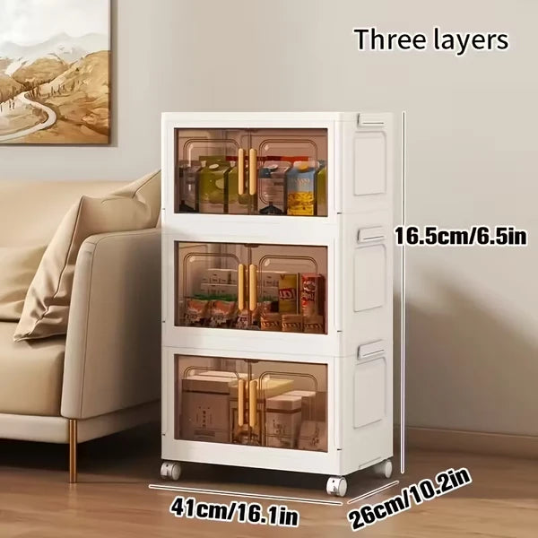 Foldable Storage Cabinet-Dark